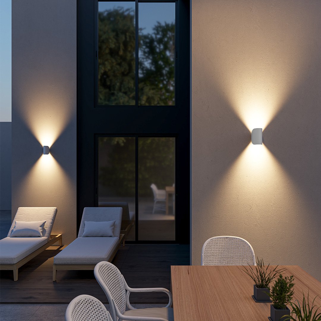 Draaibare LED Wandlamp Metaal 360° Verstelbaar Zwart Wit Binnen Buiten IP65 Waterdicht Scandinavisch Modern | Sansoti