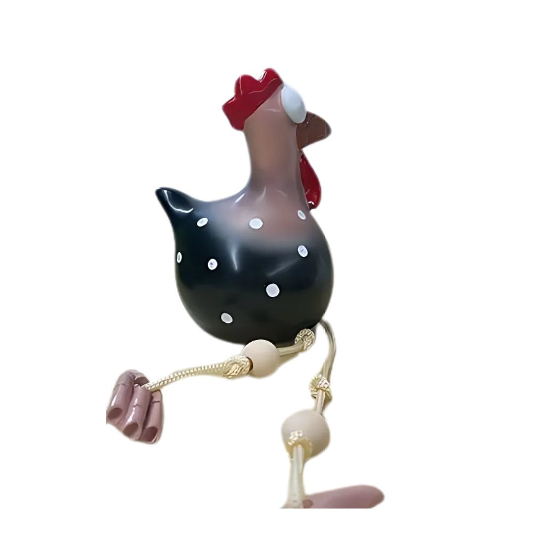 Ornement de jardin décoratif en forme de coq, en résine, avec pattes mobiles sensibles au vent, décoration extérieure pour balcon, terrasse et jardin | Sansoti
