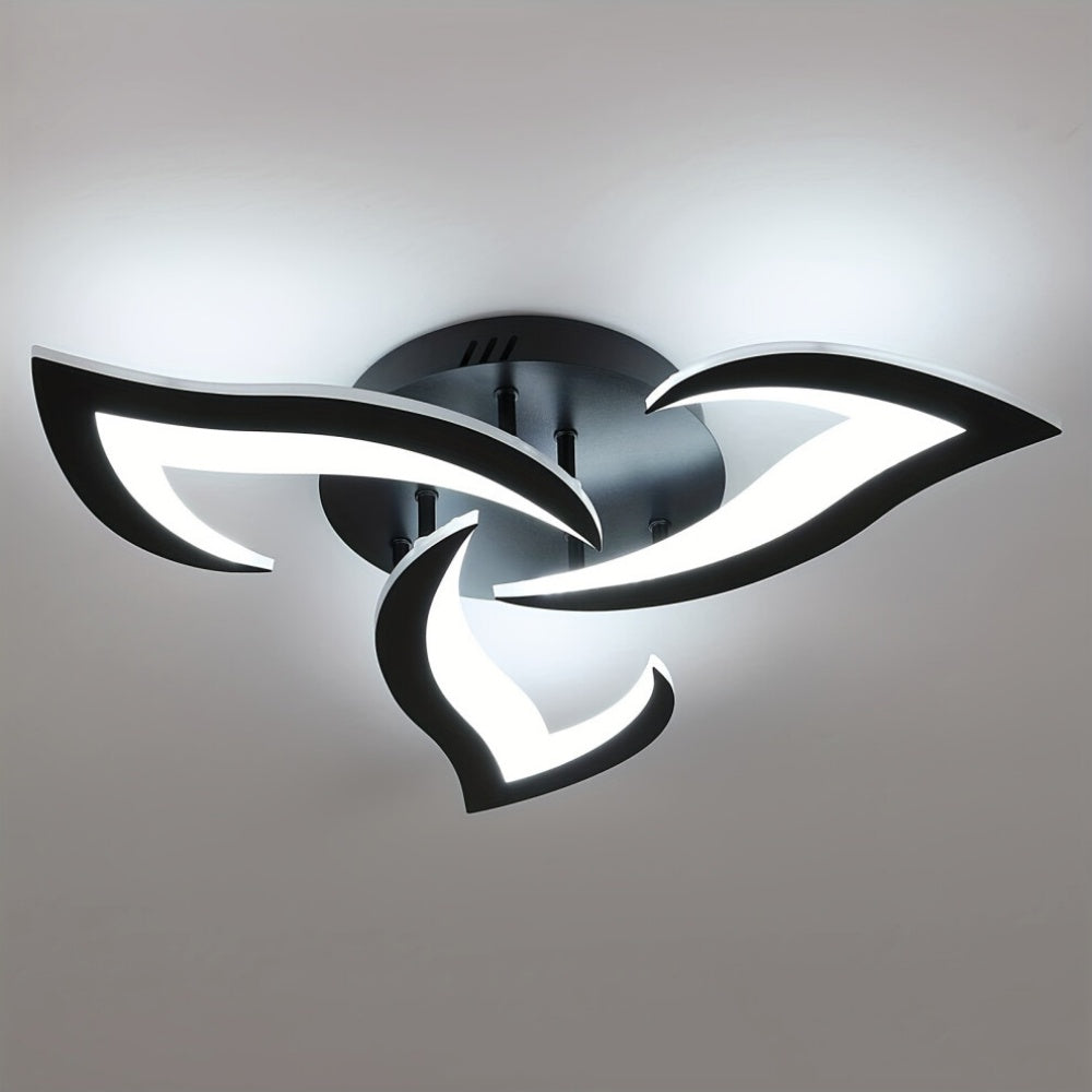 Lovela Flower Deckenleuchte LED 3200 Lumen Schwarz Wohnzimmer Schlafzimmer Design Deckenleuchte modern | Restfield