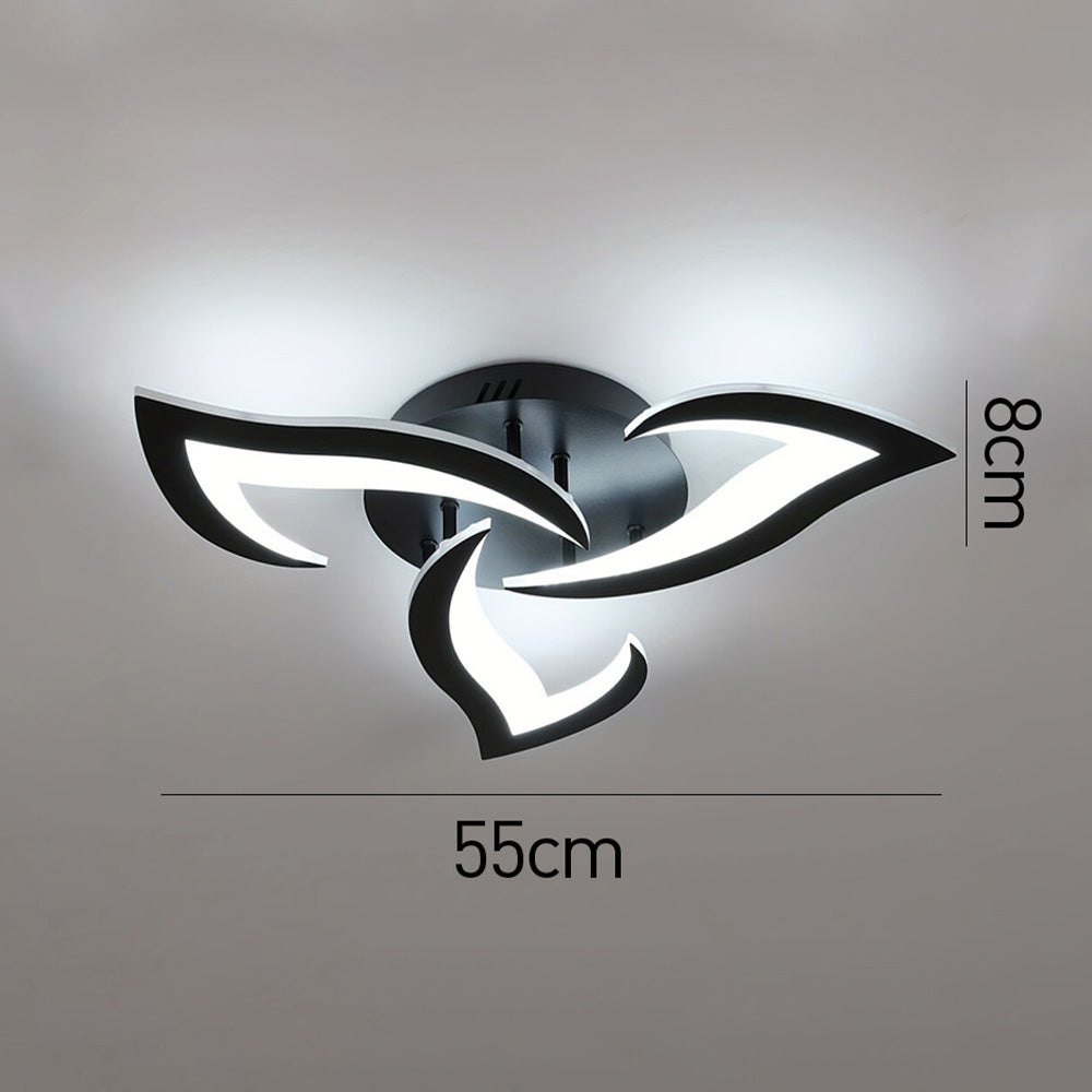 Lovela Flower Deckenleuchte LED 3200 Lumen Schwarz Wohnzimmer Schlafzimmer Design Deckenleuchte modern | Restfield