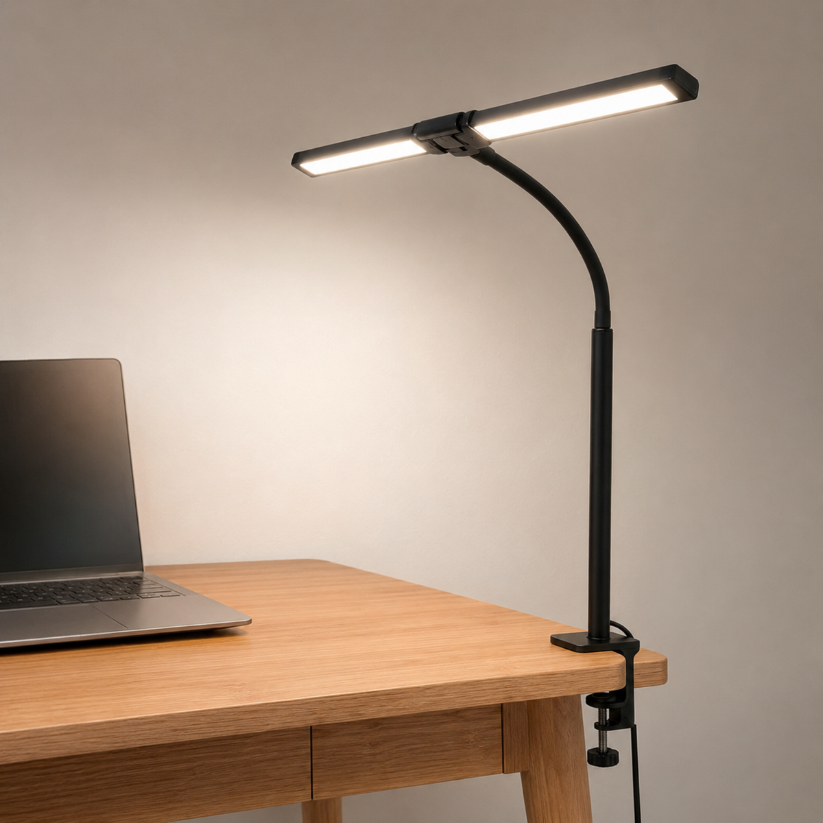 Verstellbare Schreibtischlampe mit Dimmfunktion – Flexible Arm-Tischleuchte für Büro, Arbeitszimmer und Homeoffice | Sansoti