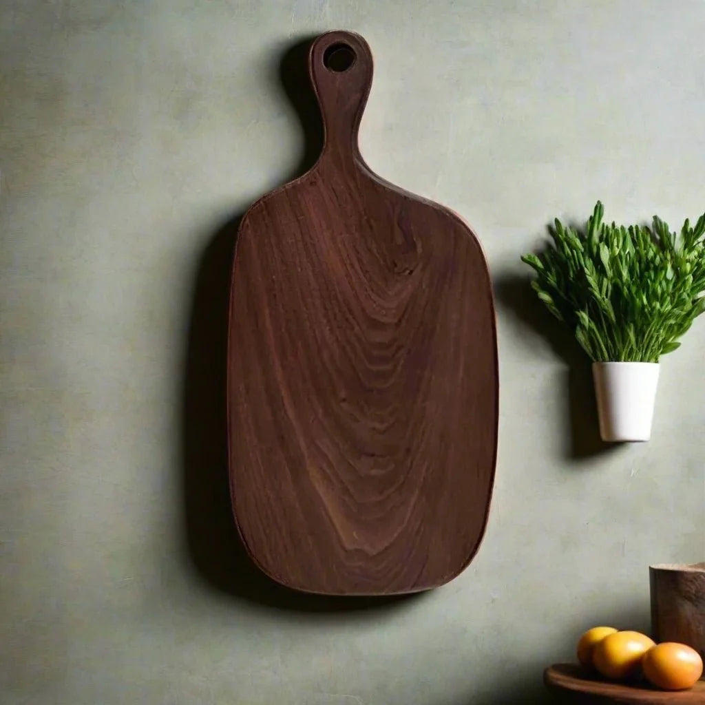 Snijplank Notenhout Donker 23-40cm Serveerplank Hapjesplank Keukenplank Broodplank Premium Houtsoort | Sansoti