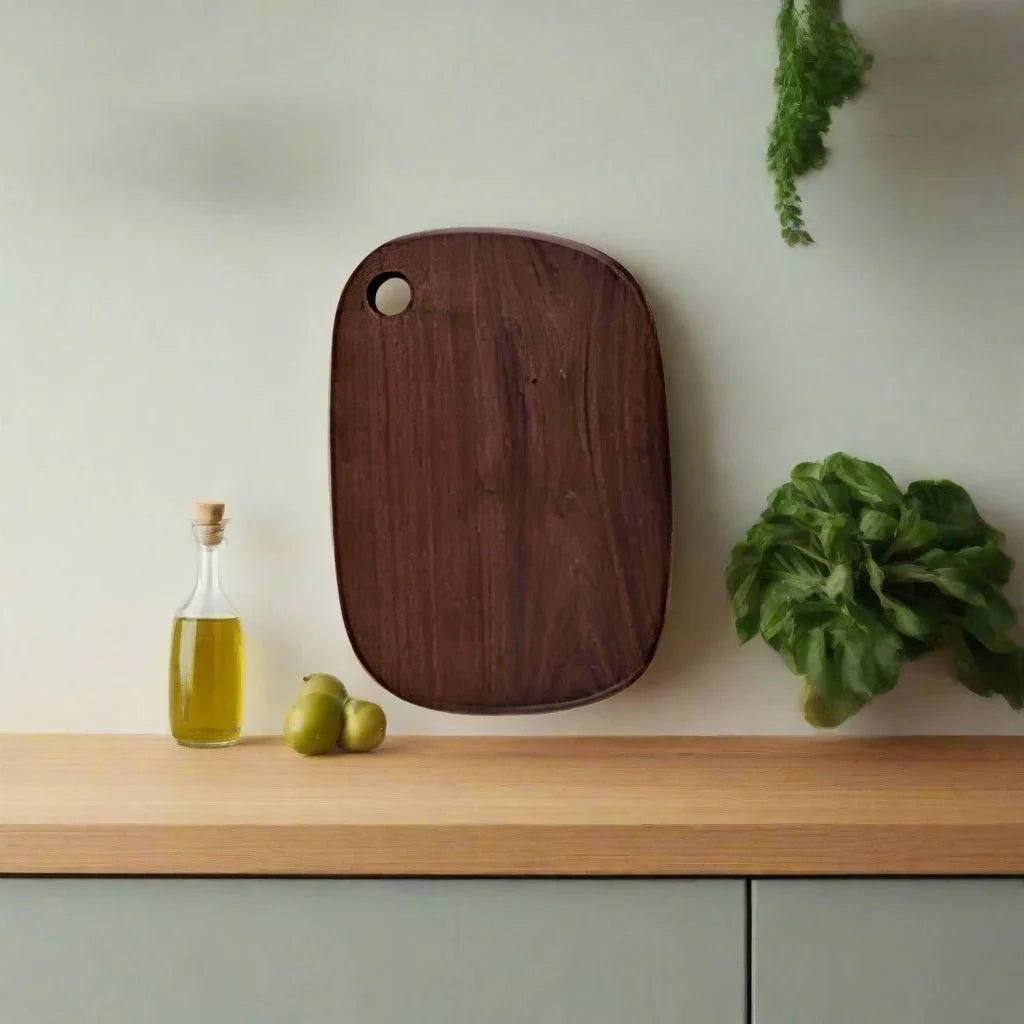 Snijplank Notenhout Donker 23-40cm Serveerplank Hapjesplank Keukenplank Broodplank Premium Houtsoort | Sansoti