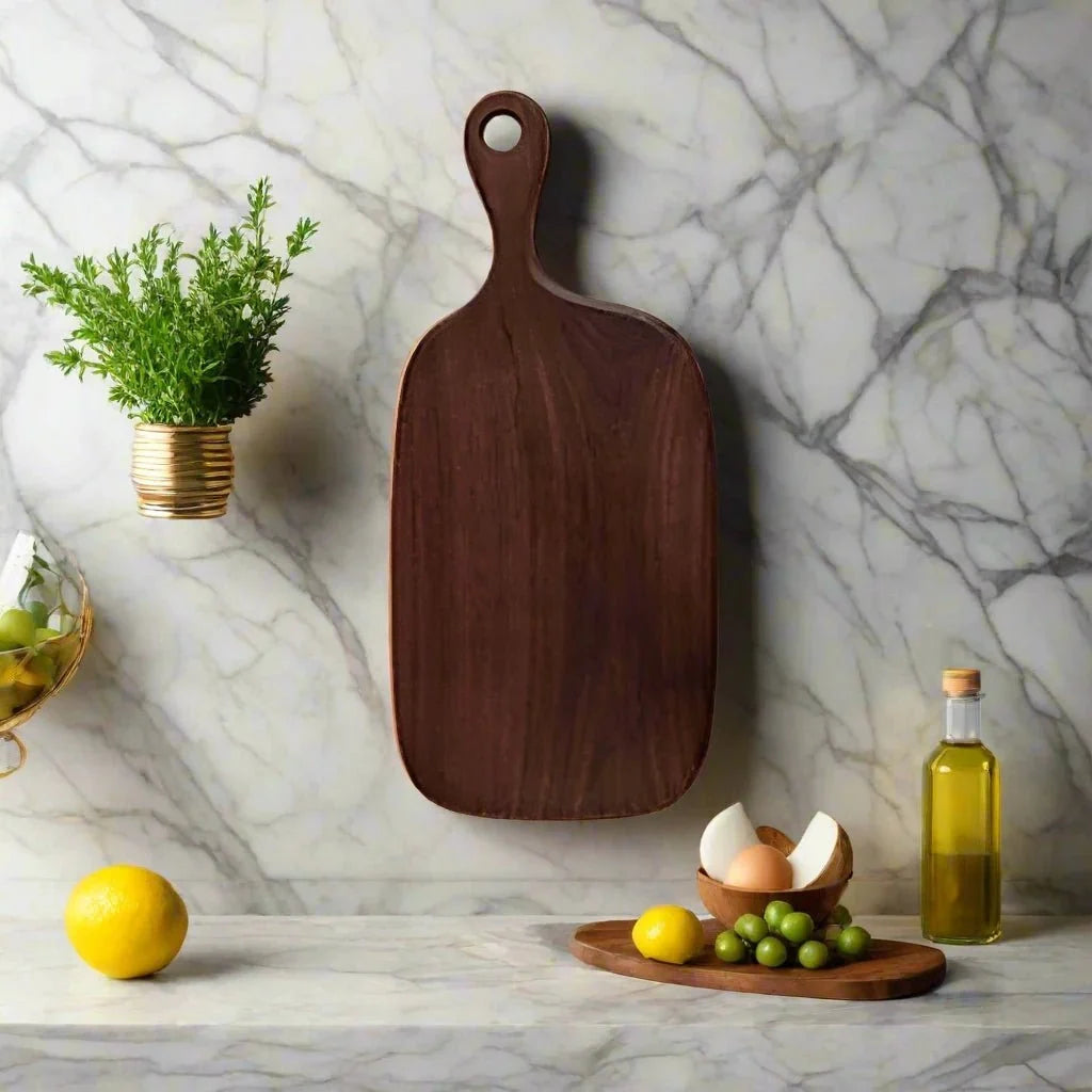 Snijplank Notenhout Donker 23-40cm Serveerplank Hapjesplank Keukenplank Broodplank Premium Houtsoort | Sansoti