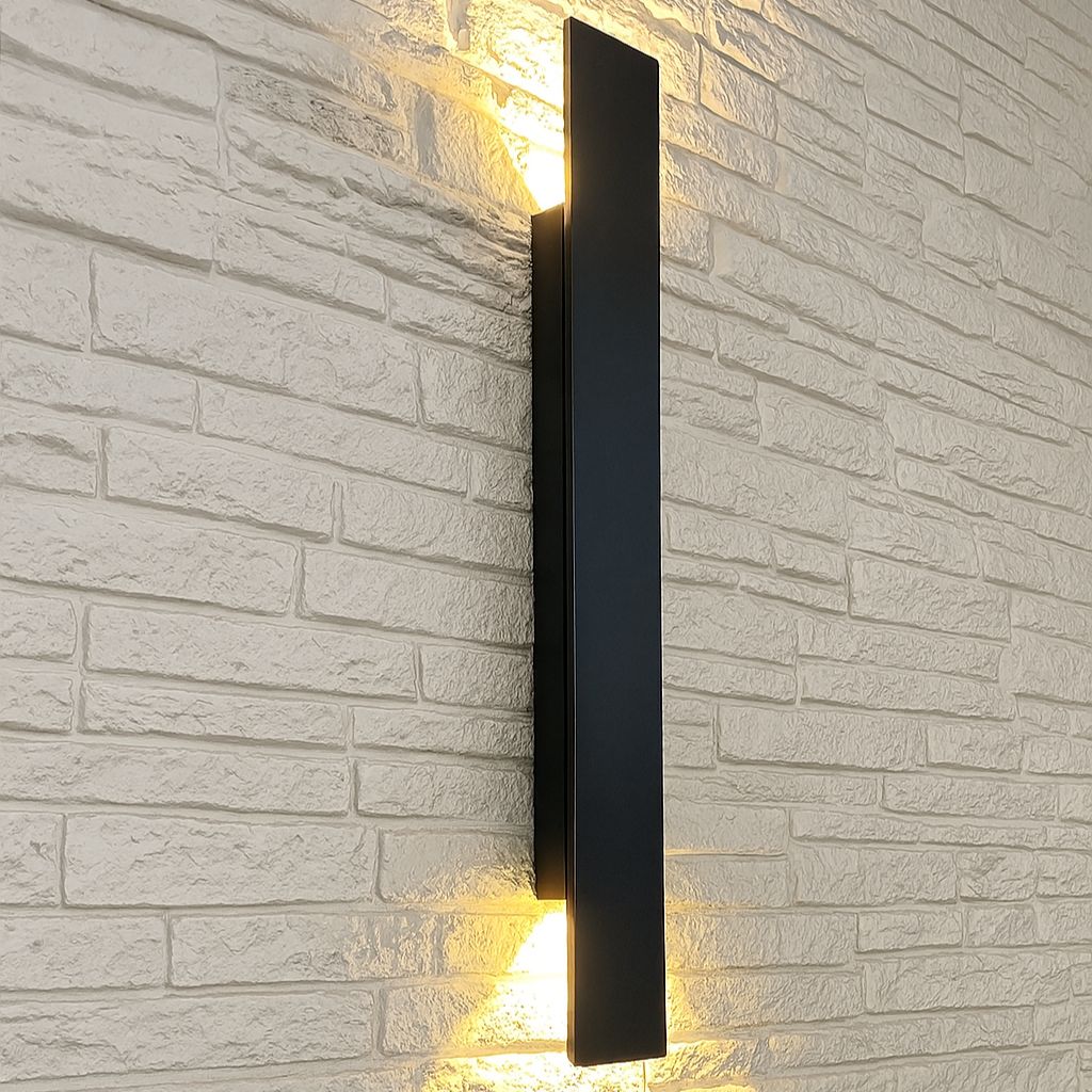Schwarze Außenleuchte LED-Wandbeleuchtung Wetterbeständiges Aluminium 6 W 18 W 24 W IP65 Garten Terrasse Balkon Veranda | Sansoti