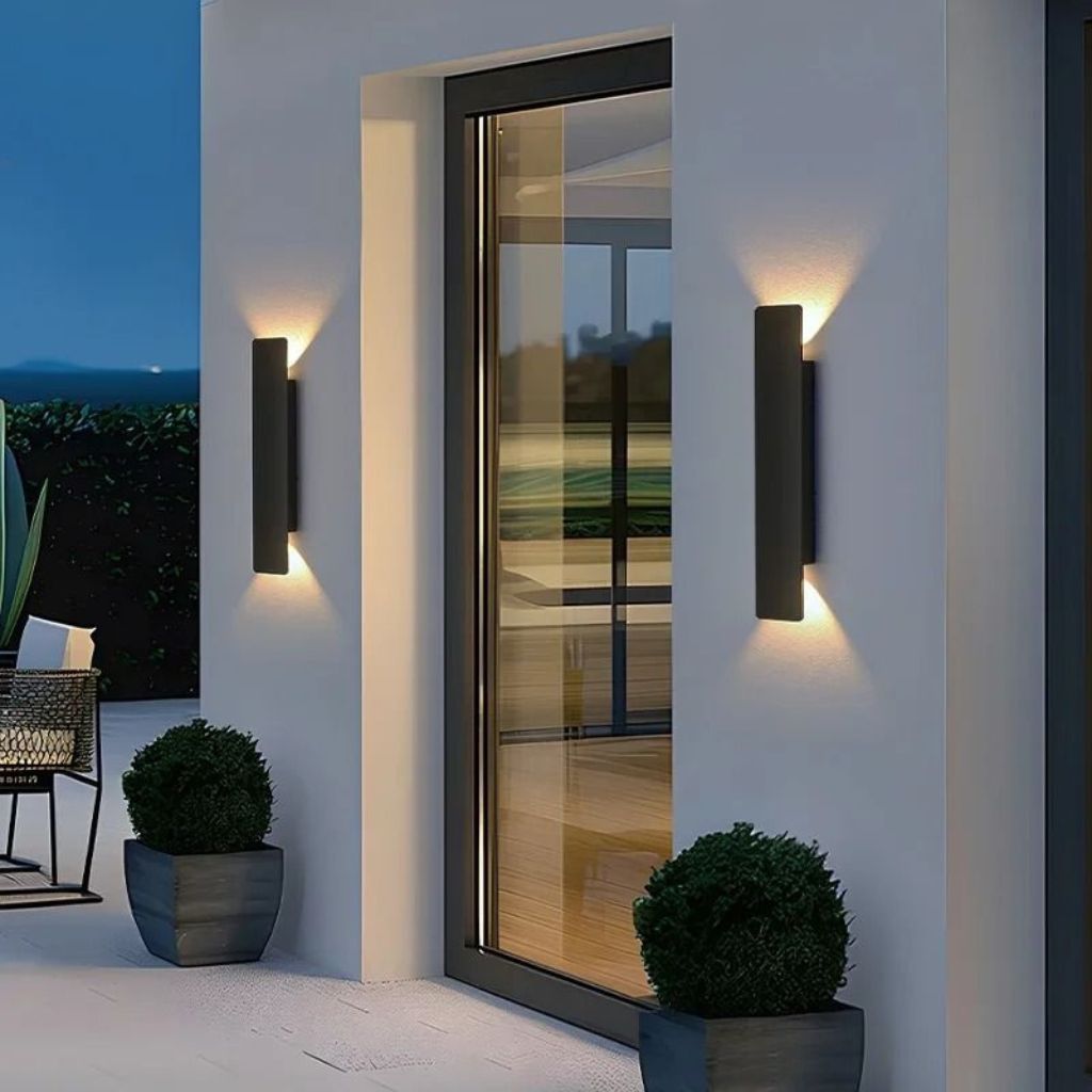 Zwarte Buitenlamp LED Wandverlichting Weerbestendig Aluminium 6W 18W 24W IP65 Tuin Terras Balkon Veranda | Sansoti