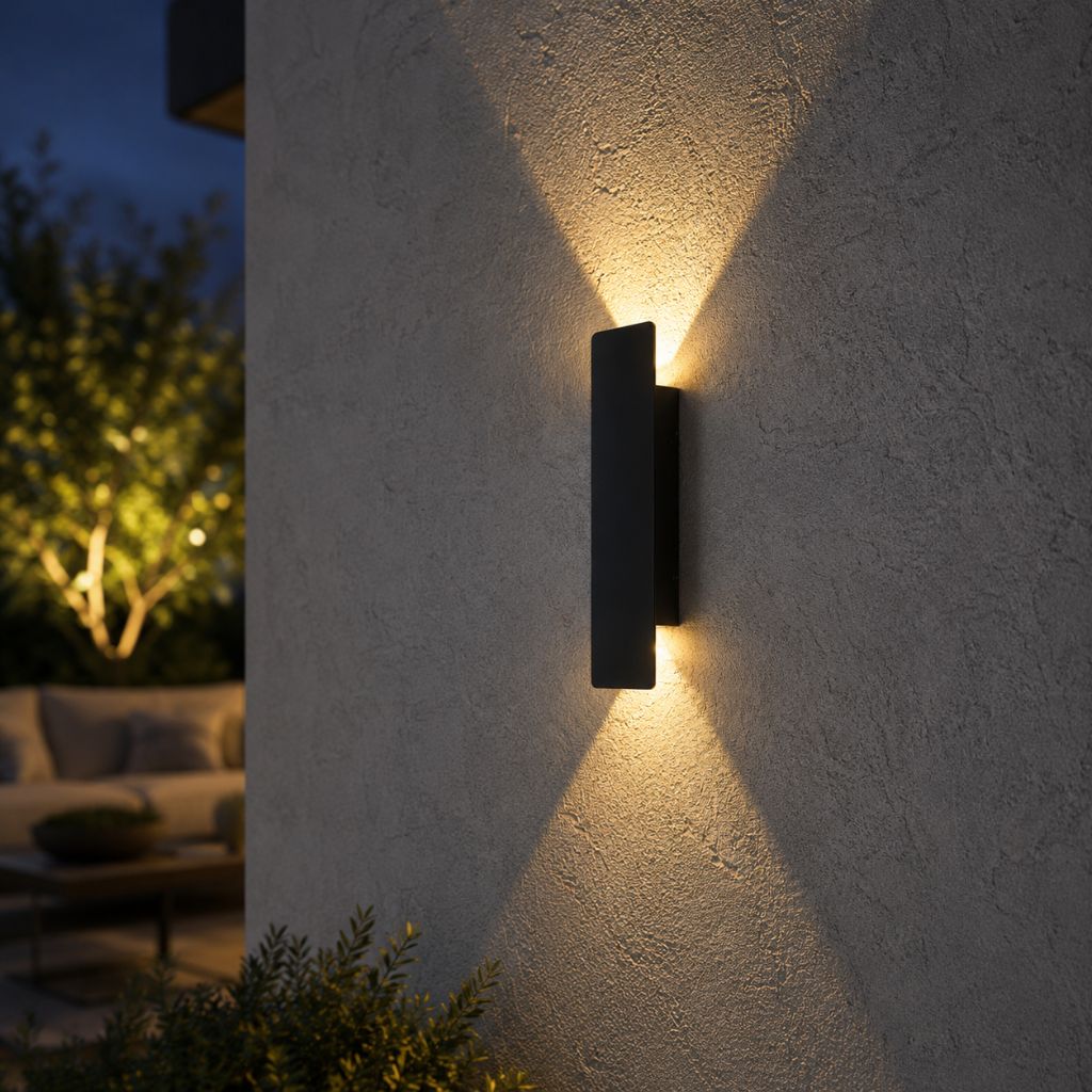 Zwarte Buitenlamp LED Wandverlichting Weerbestendig Aluminium 6W 18W 24W IP65 Tuin Terras Balkon Veranda | Sansoti