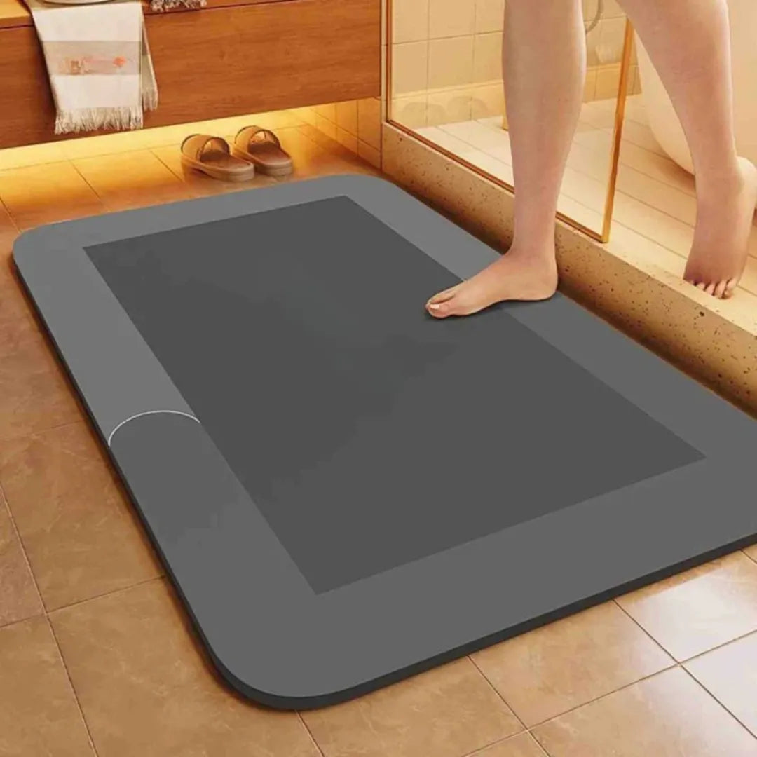 Tapis de bain à séchage rapide antidérapant en terre de diatomée 40-120 cm, salle de bains, douche et toilettes, confortable, sûr et absorbant | Sansoti