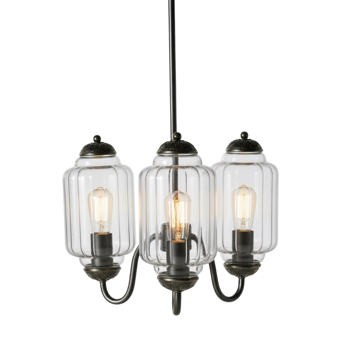 Vintage Melkglazen Hanglamp met Gegolfde Rand – Scandinavische Sfeerverlichting voor Keuken en Slaapkamer | Sansoti