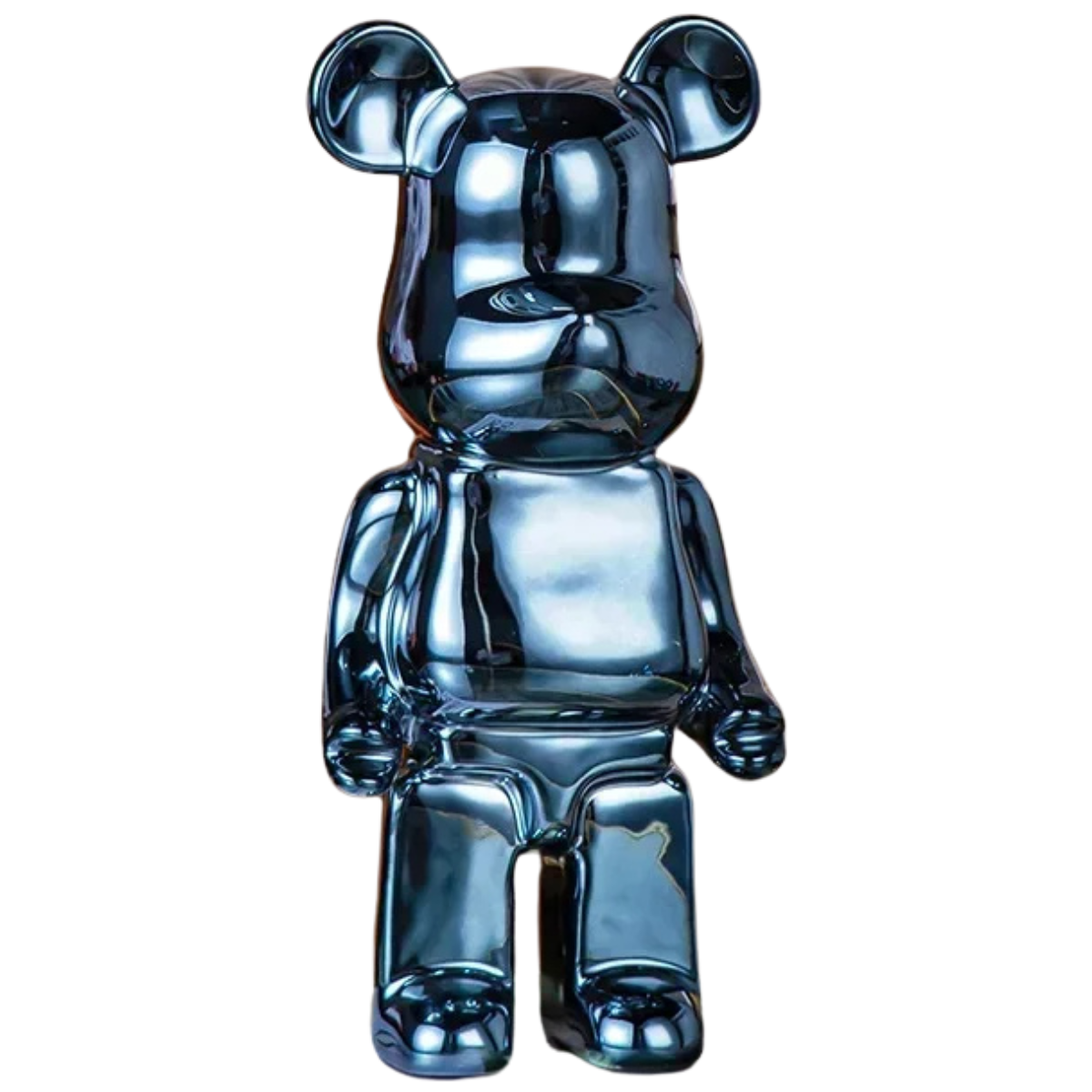 Bärenskulptur aus Kunstharz, 28 cm, modernes abstraktes Wohnaccessoire, dekoratives Objekt für Wohnzimmer und Interieur | Sansoti