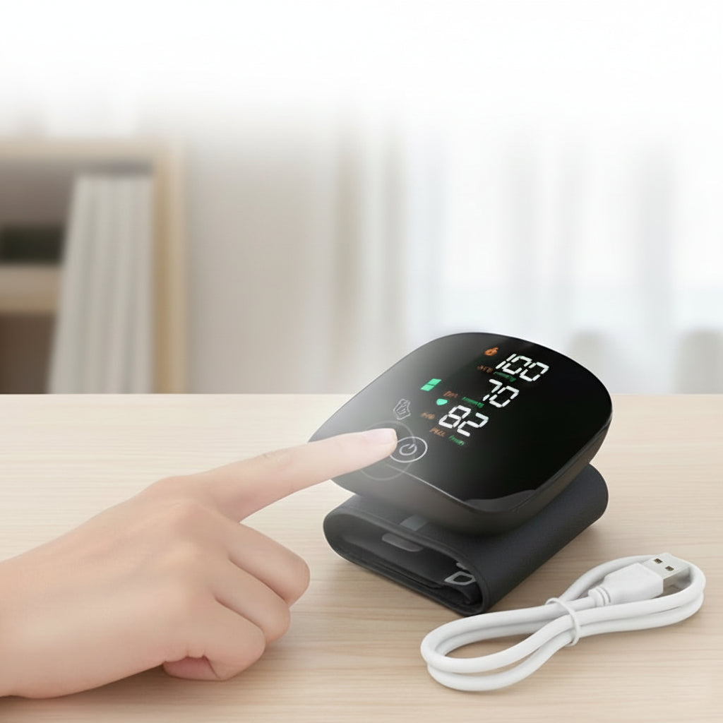 Digitale Polsbloeddrukmeter USB Oplaadbaar Hart Bloeddruk Gezondheidsmonitor Thuismeting Nauwkeurig Hartslagmeter | Sansoti