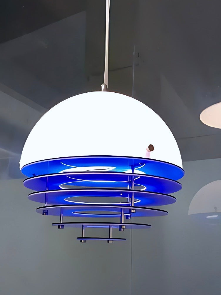 Stijlvolle Hanglamp Bauhaus Design Oranje-Wit Sfeerverlichting voor Moderne Interieurs | Sansoti