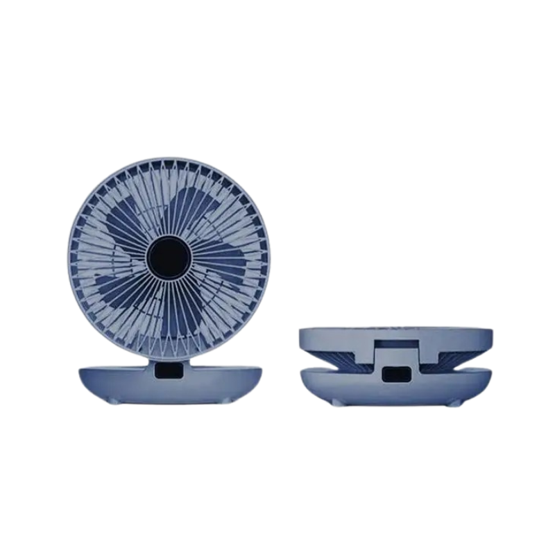 Draagbare ventilator, verstelbare oscillatie van 120°, USB-oplaadbaar, 4 snelheden, fluisterstil, tafel- en wandmontage | Sansoti