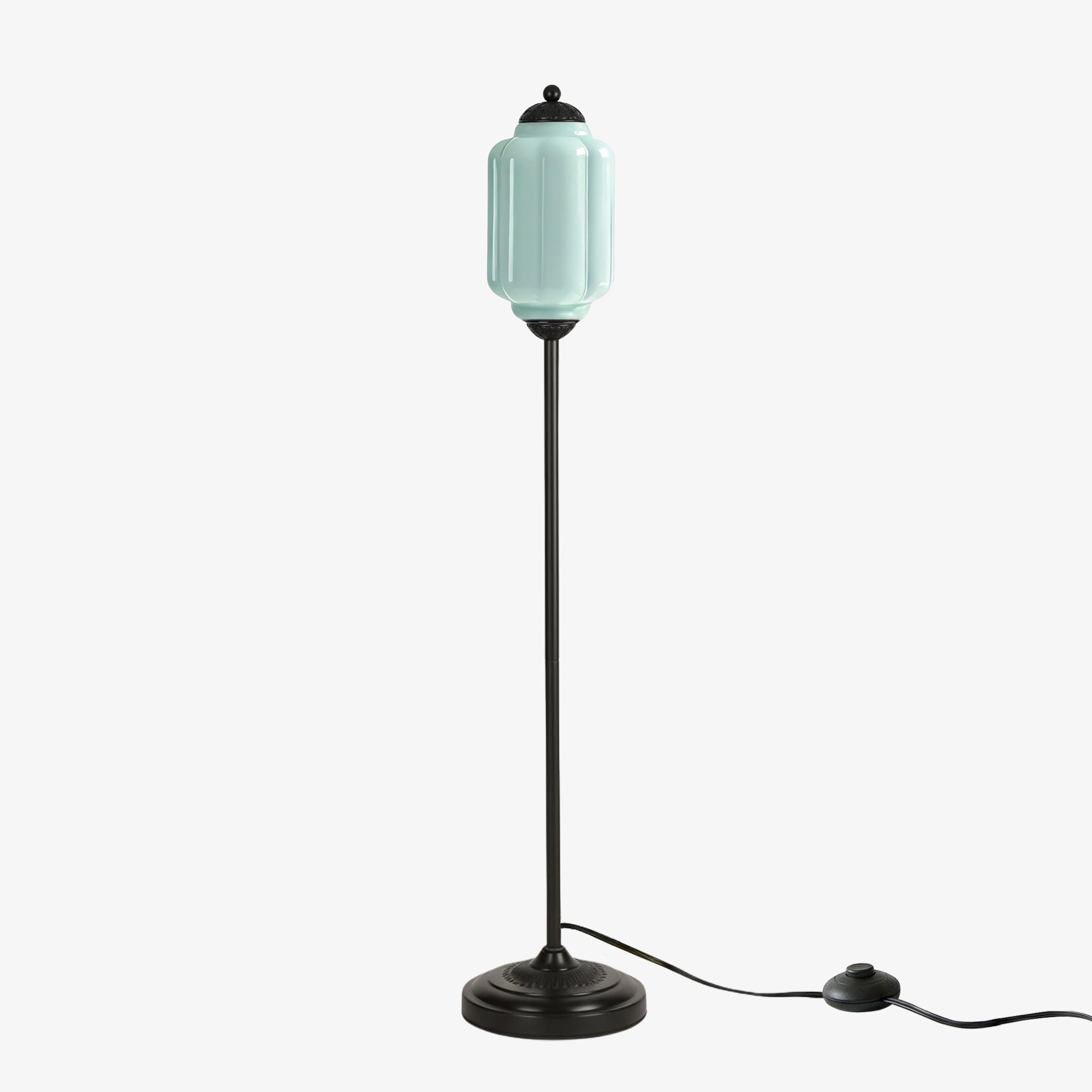 Decoratieve Glazen Pompoen Vloerlamp Retro Organische Stijl Woonkamer Staande Lamp | Sansoti