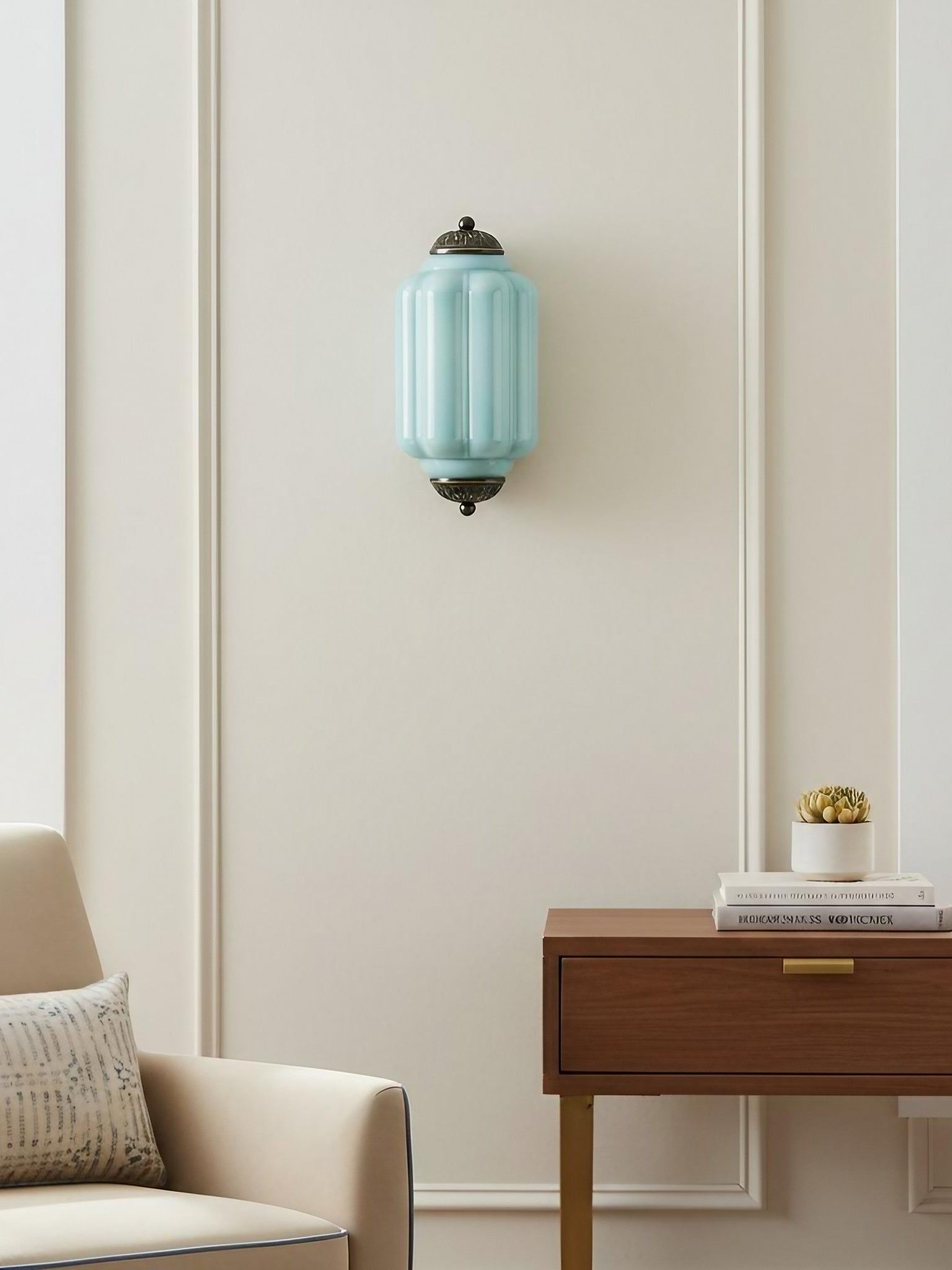 Wandlamp Melkglas voor Slaapkamer Gang Scandinavische Stijl | Sansoti