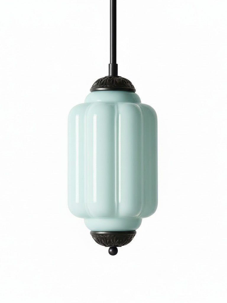 Vintage Glazen Hanglamp met Nostalgische Uitstraling – Verfijnde Verlichting voor Eetkamer en Keuken | Sansoti