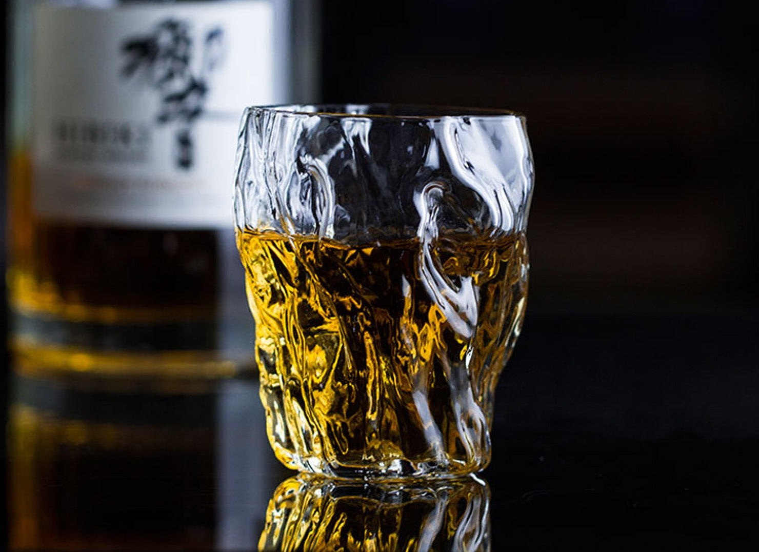 Japans Whiskyglas met Bonsai Wortelreliëf 260ml Hittebestendig Glas Handgemaakt EDO Vakmanschap Scandinavisch Servies Premium Drinkglas Whiskyglazen Set | Sansoti