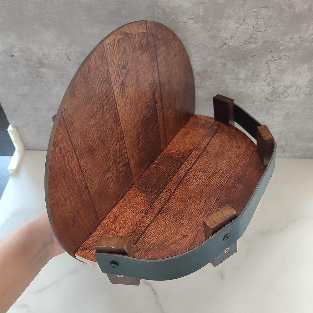 Wandplank Whiskeyvat Gerecycled Eikenhout 30x30x16cm Rustiek Industrieel Bar Interieur Wanddecoratie Opbergruimte | Sansoti