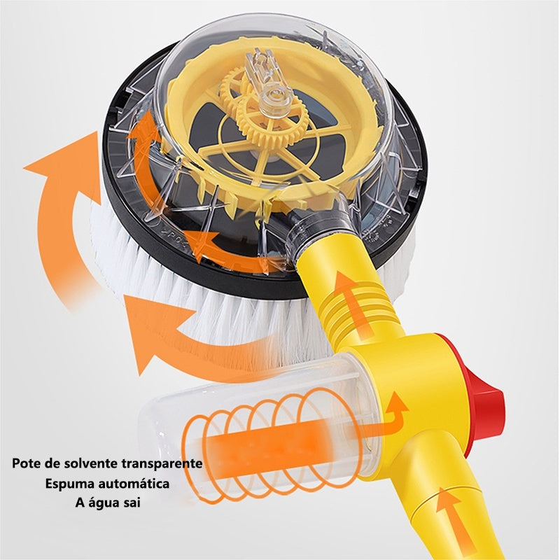 360° Roterende Autowasset met Telescopische Steel en Microfiber Washandschoen | Professionele Auto Schoonmaakborstel voor Buiten | Sansoti