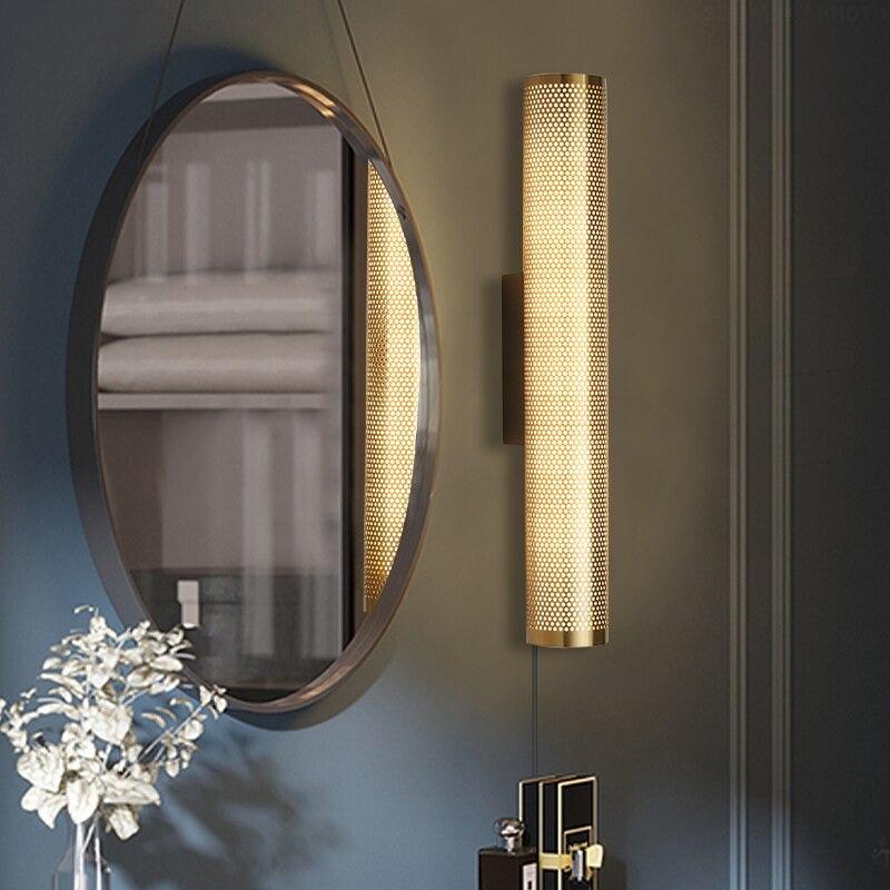 Bara Luxe Wandlamp – Gouden Wandverlichting met Elegante Afwerking voor Badkamer & Slaapkamer | Sansoti