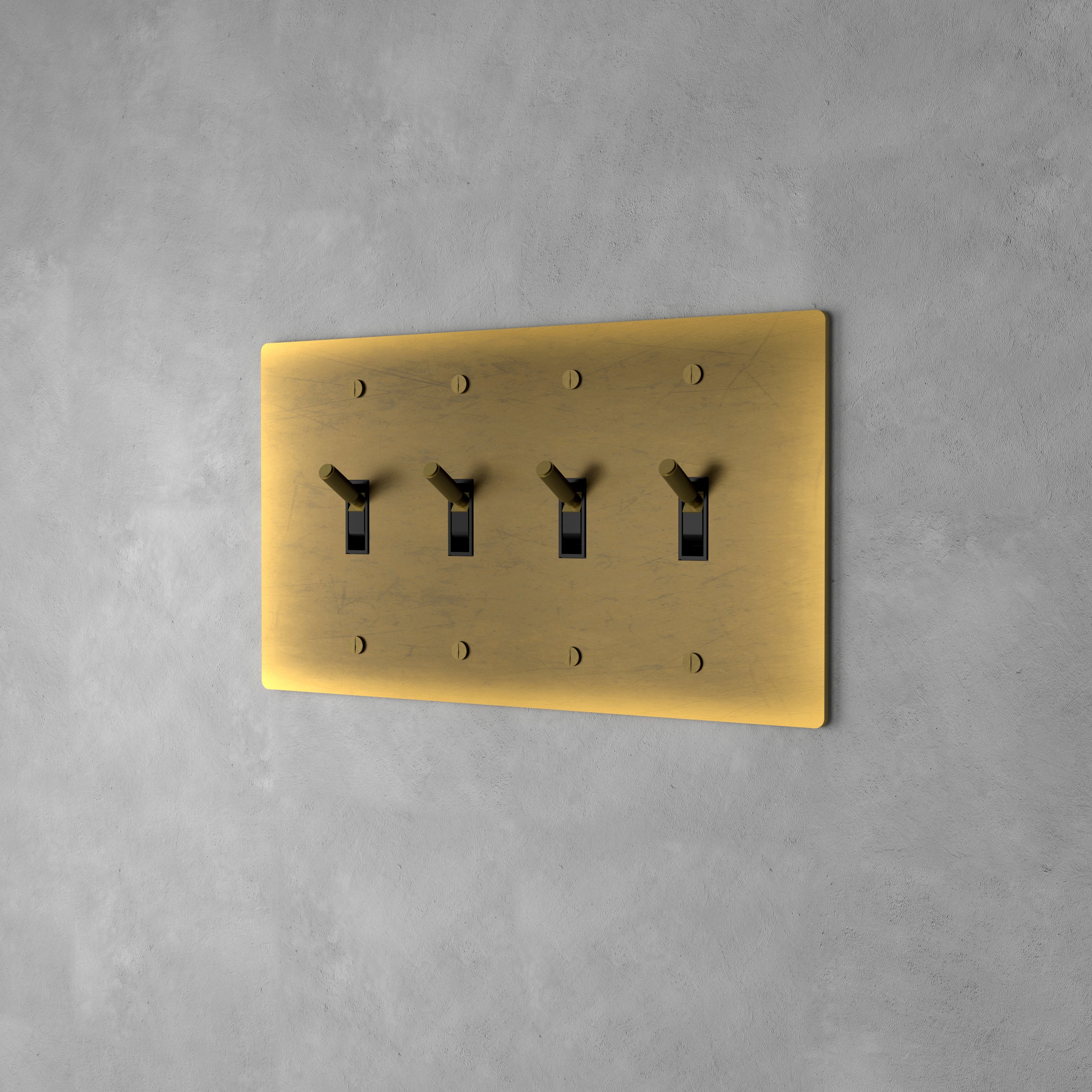 Luxe Messing Tuimelschakelaar Met Minimalistisch Design En Hoogwaardige Afwerking | Sansoti
