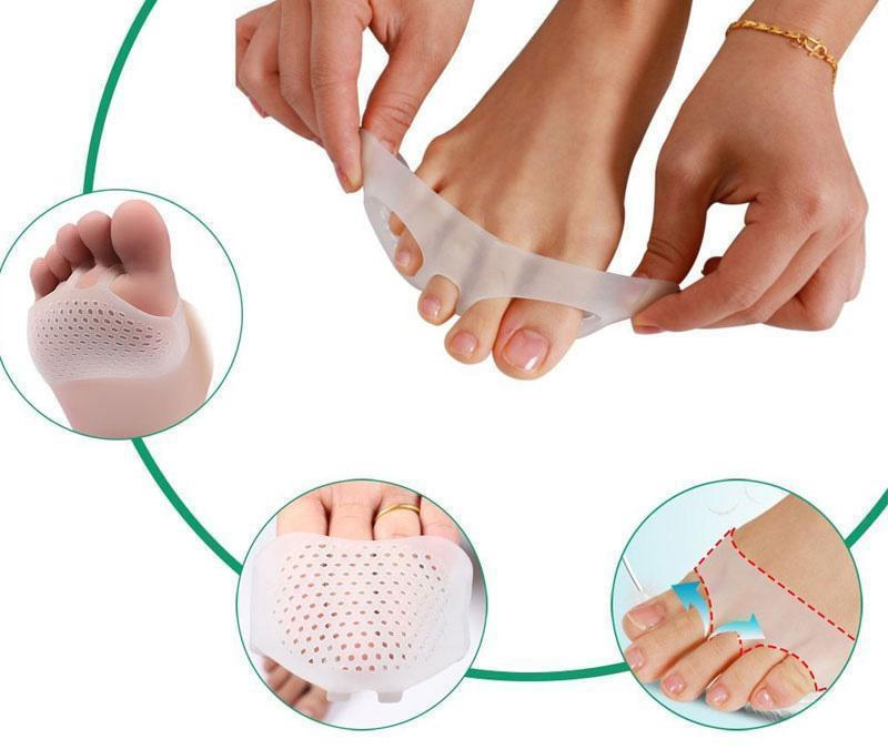 Atmungsaktive Gel-Fußpolster, 2er-Set, für den Vorfuß – Komfort und Druckentlastung beim Gehen, Sport und im Alltag | Sansoti