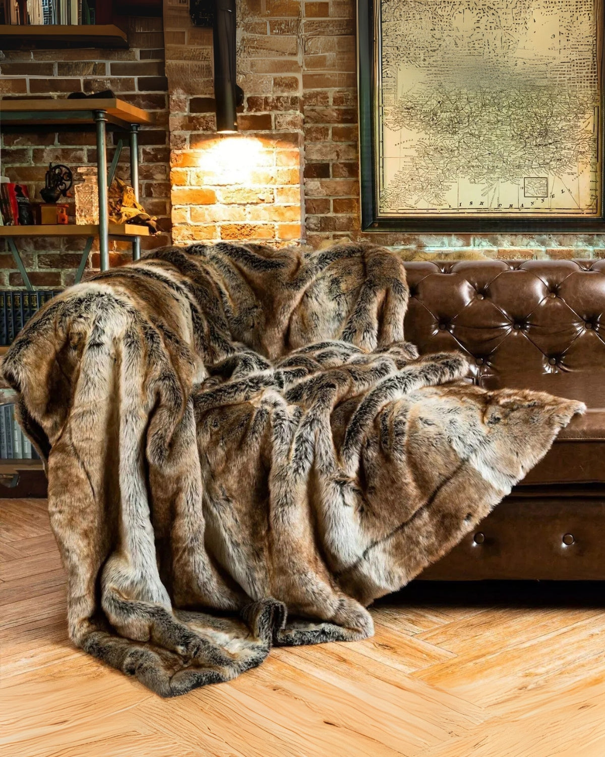 Imitatiebont Plaid 127x152cm of 150x200cm Wit Bruin Grijs Goud Scandinavische Woonkamer Slaapkamer Decoratieve Luxe Zachte Textiel Premium Woondeken | Sansoti