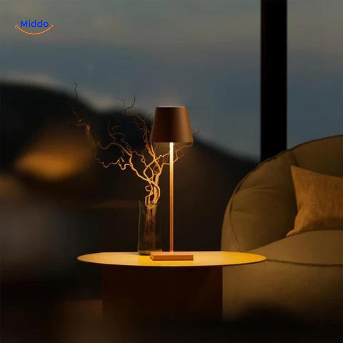 Portable LED Lamp Dimmable Rechargeable USB-C IP54 Waterproof for Table Indoor Outdoor Garden Patio | Sansoti