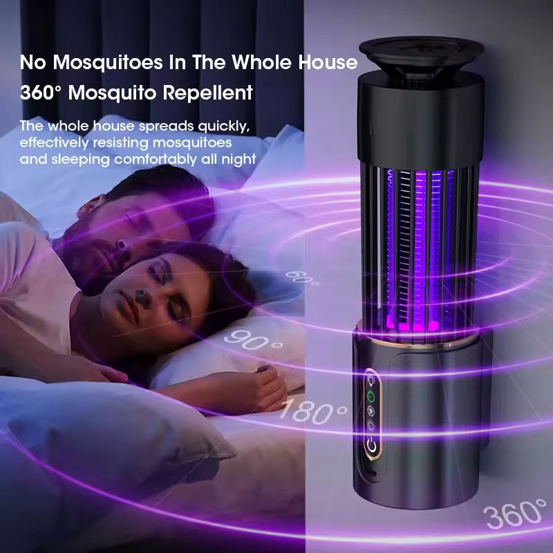 Electric Insect Trap UV Light 360° Protection Mosquito Control Timer Function Night Light Rechargeable | Sansoti
