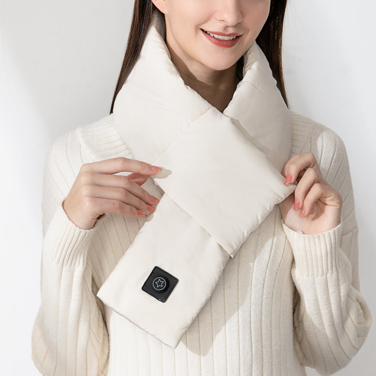 Heated Scarf with USB Connection, Neck Warmer, Adjustable Temperature, Soft Winter Neck Scarf for Women and Men | Sansoti