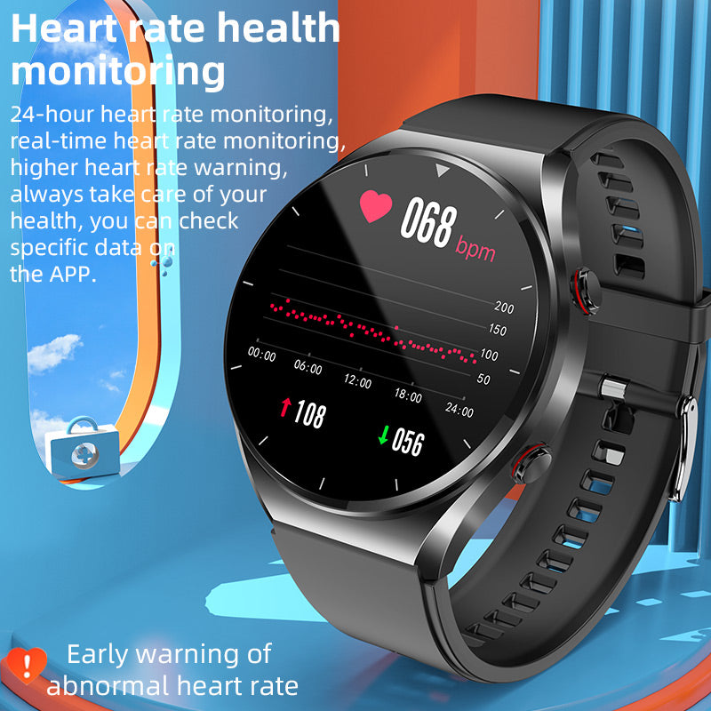 Smartwatch met Bloeddrukmeter ECG Hartslag Gezondheidsmonitor Horloge Fitness Tracker Sport | Sansoti