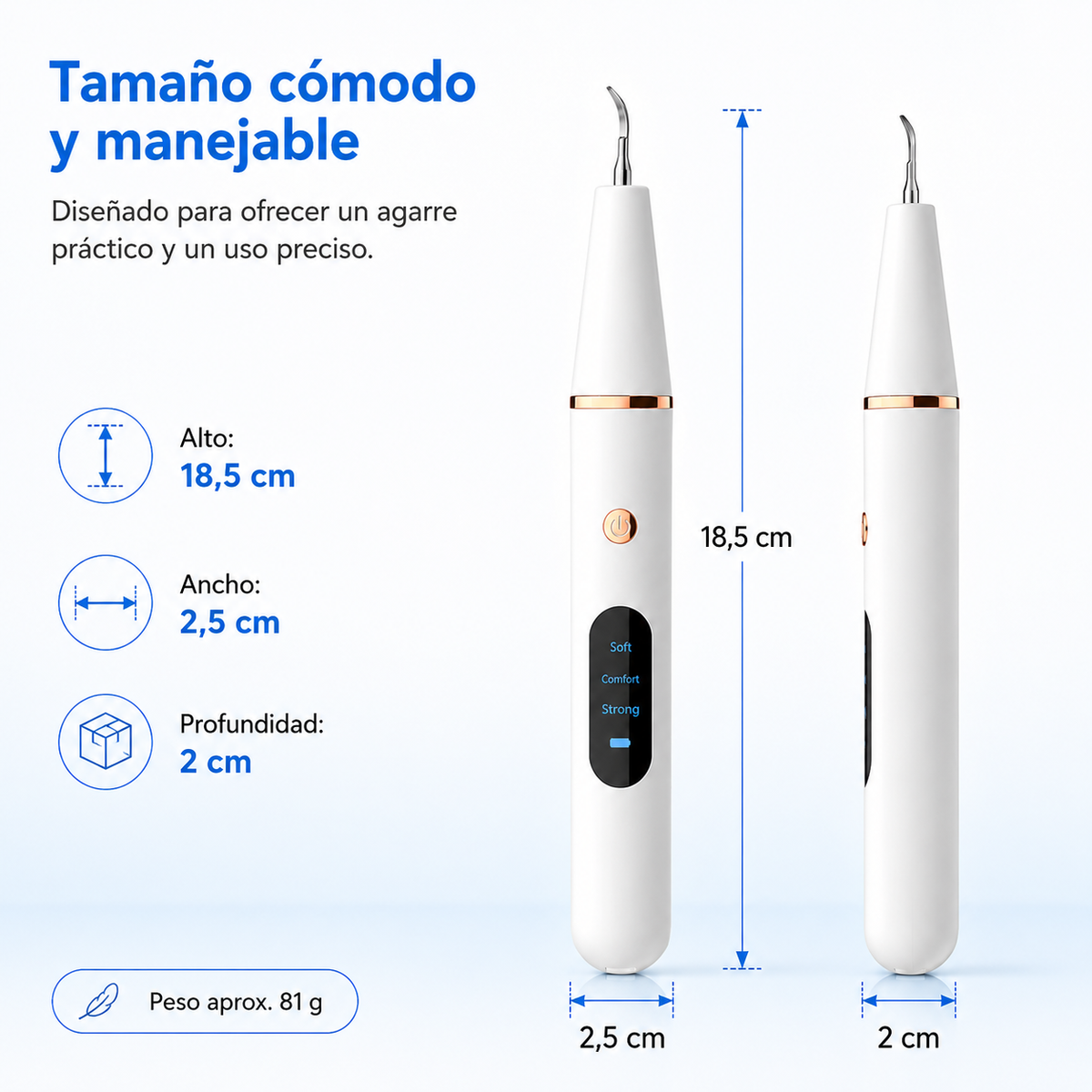 Ultrasonic Tartar Remover with 38kHz LED Light for Professional Dental Care and Clean Teeth at Home | Sansoti