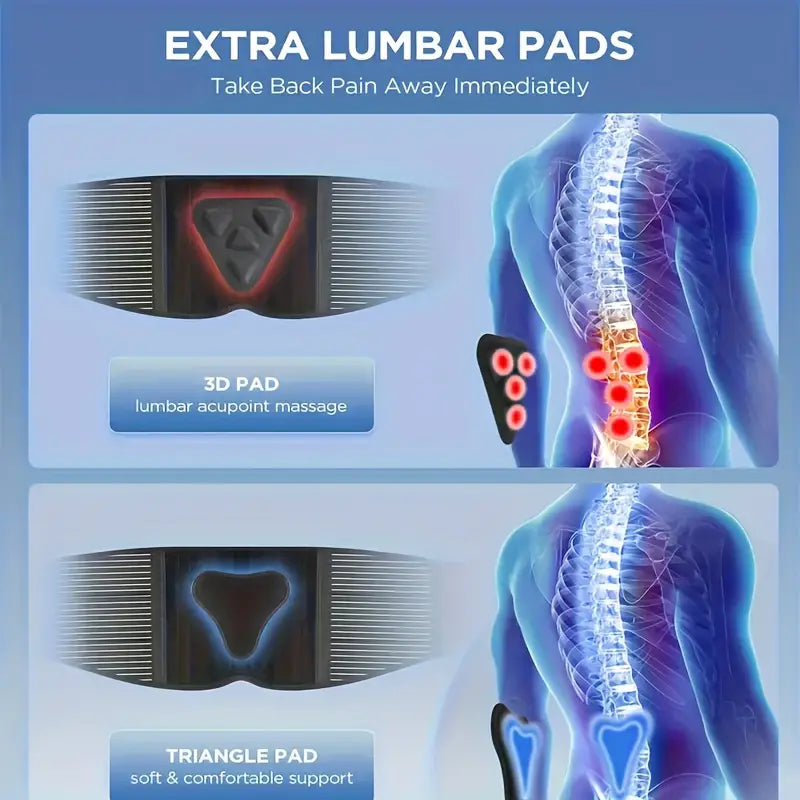 Lumbale Rückenstützbandage mit 3D-Massage, anatomisch, verstellbar und komfortabel für Sport, Fitness und den täglichen Gebrauch | Sansoti
