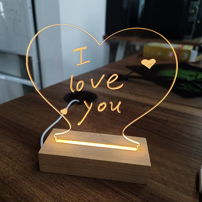 Schrijfbaar Nachtlampje met LED-Verlichting – Creatief Memobord voor Berichten en Notities | Sansoti