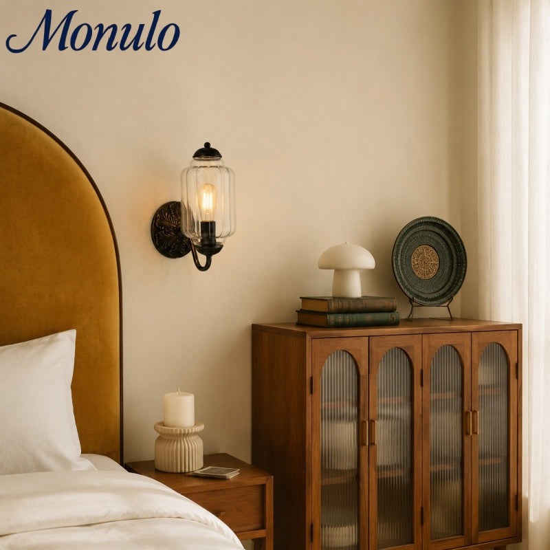 Melkglazen Wandlamp Eloise voor Hal en Slaapkamer | Vintage Wandverlichting met Melkwit Glas | Sansoti