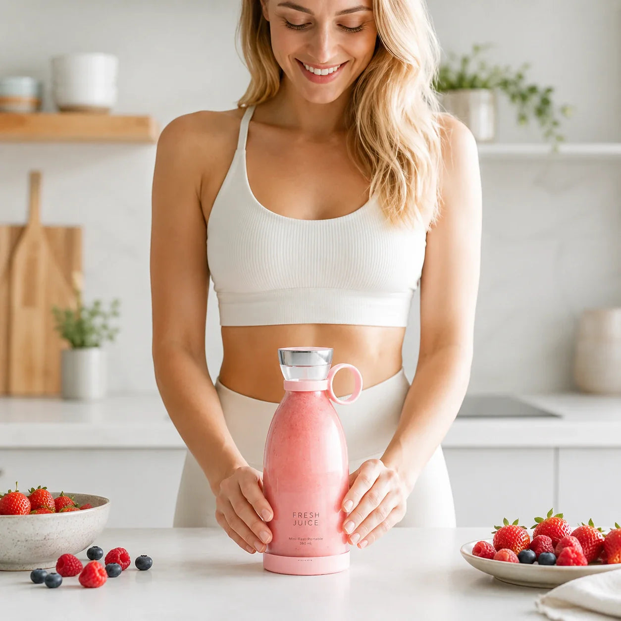 Electric Juicer with Wireless Design 400W – Juice Extractor for Vegetables and Fruits | Sansoti