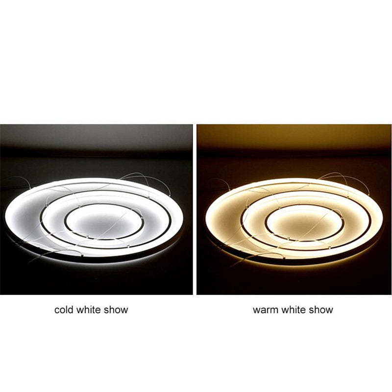 LED Pendant Light Metal Three Rings Adjustable Gold White Black Living Room Dining Room Bedroom Modern Design | Sansoti
