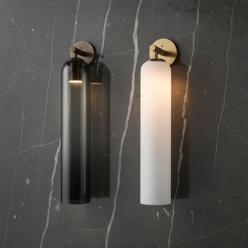 Glazen Wandlamp met Gouden of Zwarte Armatuur – Moderne Verlichtingstoevoeging | Sansoti