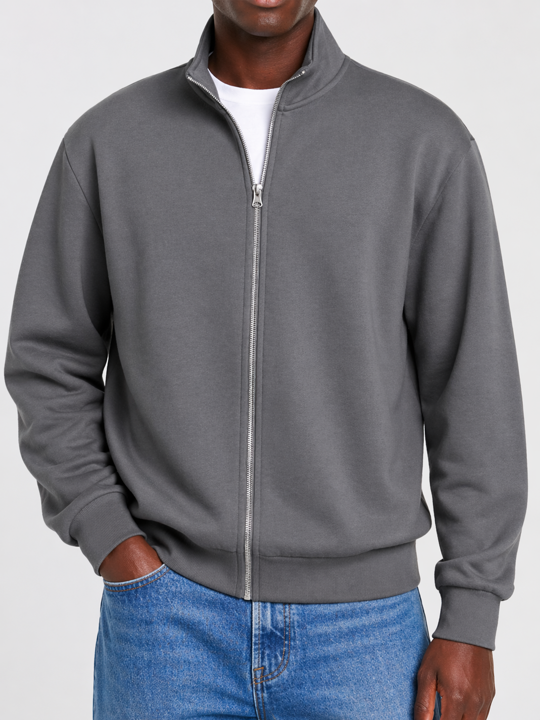Gilet homme avec fermeture éclair intégrale pour toutes saisons - Coupe moderne - Vêtement à couches confortable - Style décontracté polyvalent | Sansoti