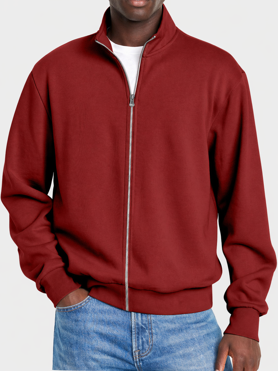 Gilet homme avec fermeture éclair intégrale pour toutes saisons - Coupe moderne - Vêtement à couches confortable - Style décontracté polyvalent | Sansoti