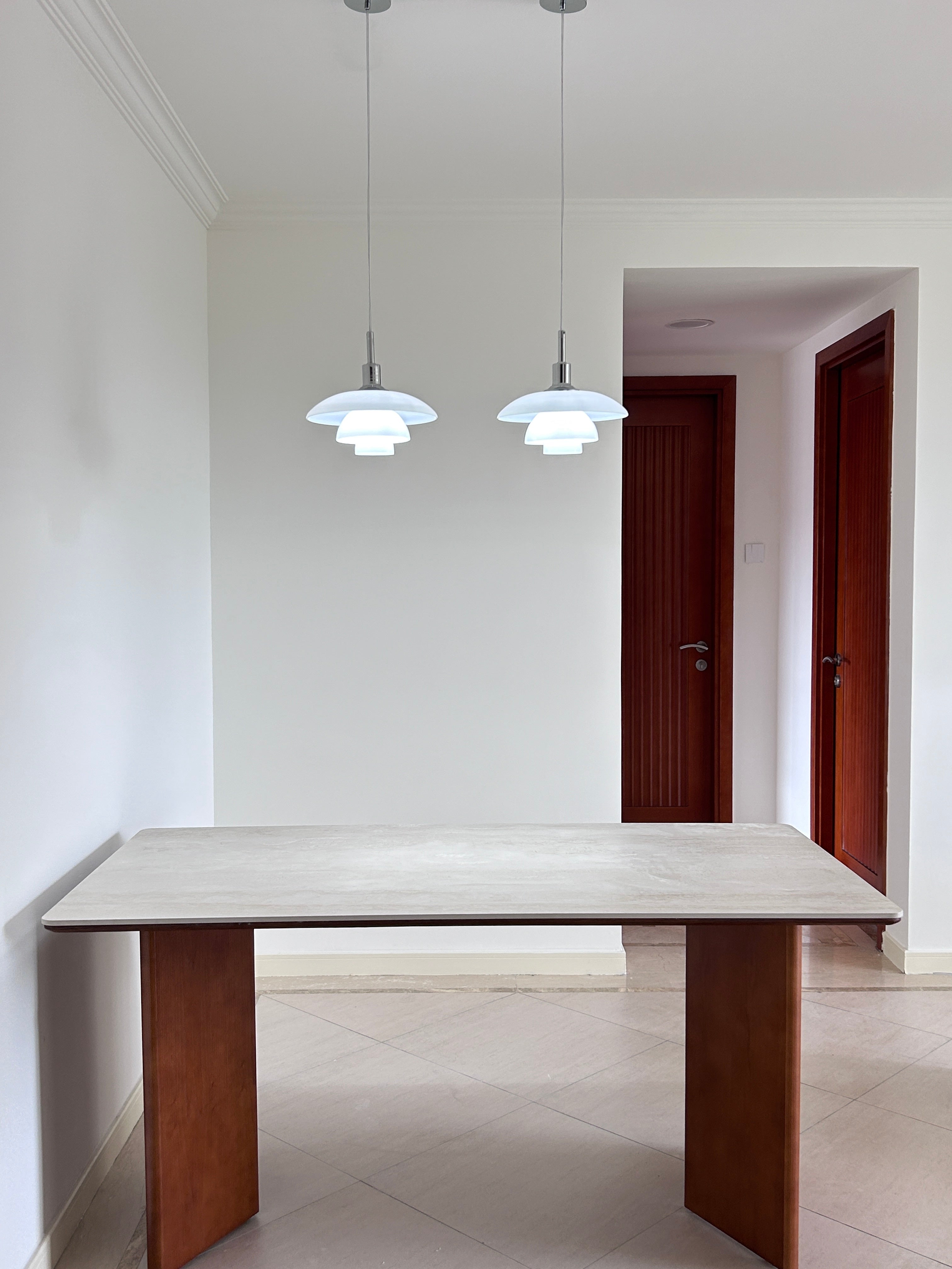 Hanglamp Glas Rond Scandinavisch Wit LED Woonkamer Eetkamer Slaapkamer Modern | Sansoti