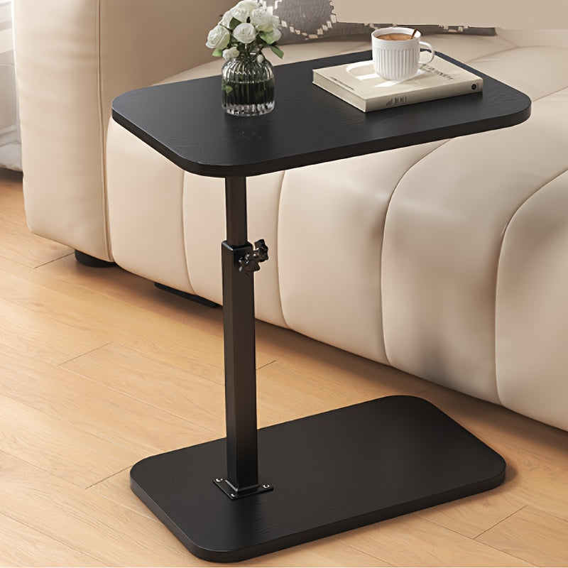 Table d’appoint réglable en bois et métal, noir, blanc, marron, beige, pour ordinateur portable, table de chevet, salon, chambre, canapé | Sansoti