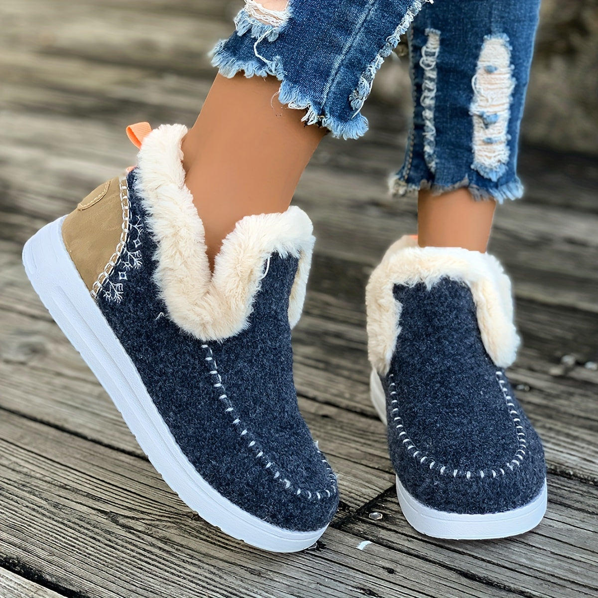 Damenpantoffeln mit Plüschfutter, rutschfester Sohle, Wärme und Komfort, weiche Winterschuhe und Hausschuhe für drinnen | Sansoti