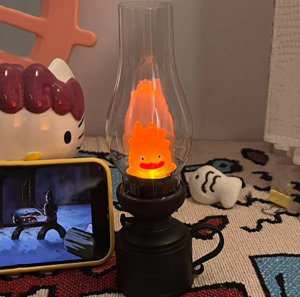 Vlamloze Nachtlamp Fantasiefiguur Retro Design Sfeerlicht Nachtkastje Decoratief LED Kinderkamer Slaapkamer | Sansoti