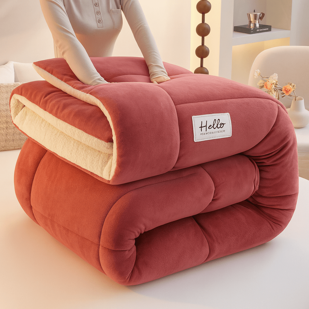 Sherpa Dekbed Omkeerbaar Zacht Fluffy Warmte Tweezijdig Alle Seizoenen Polyester | Sansoti