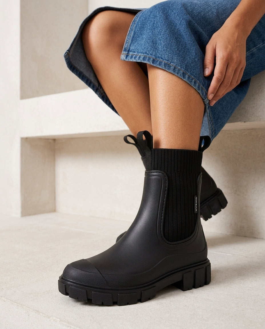 Waterproof Women's Ankle Boots, Non-Slip Sole, Comfortable for Everyday Wear, Versatile and Stylish Winter Shoes | Sansoti