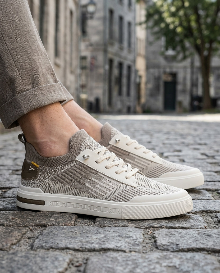 Knit Men's Sneakers with EVA Footbed, Breathable, Flexible, Lightweight, Comfortable Casual Athletic Footwear | Sansoti