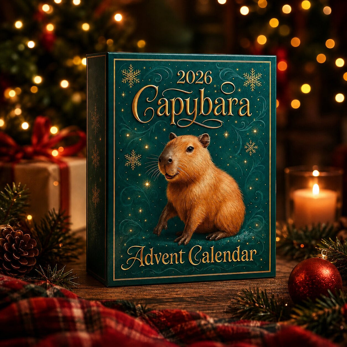 Capybara-Adventskalender 24 Tage Weihnachtsüberraschung für Kinder Tiermotiv Countdown-Kalender Weihnachtsgeschenk Dekoration | Sansoti