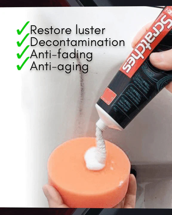 Car Polishing Kit for Plastic 100ml with Nano Sponge | Restores Shine Plastic Bumper Trim Mirror Dashboard | UV Protection | Sansoti