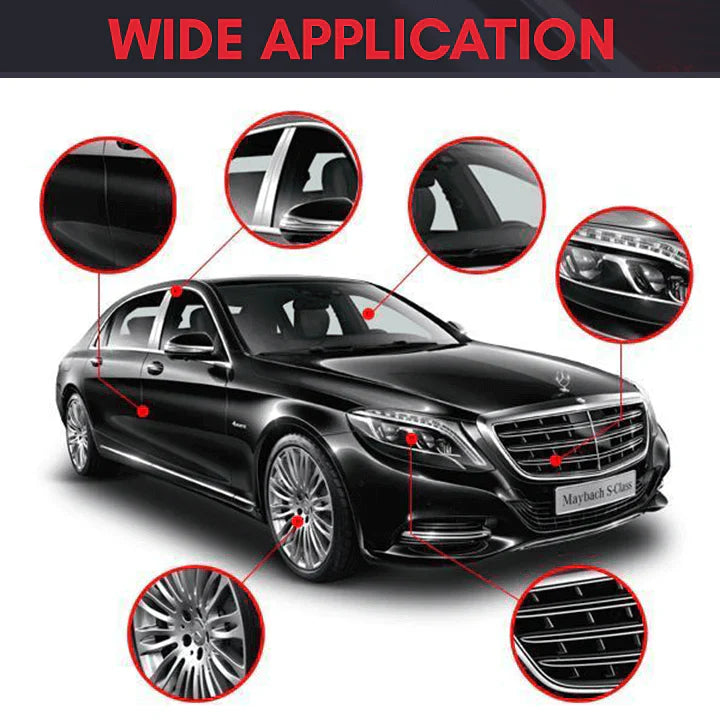 Car Polishing Kit for Plastic 100ml with Nano Sponge | Restores Shine Plastic Bumper Trim Mirror Dashboard | UV Protection | Sansoti